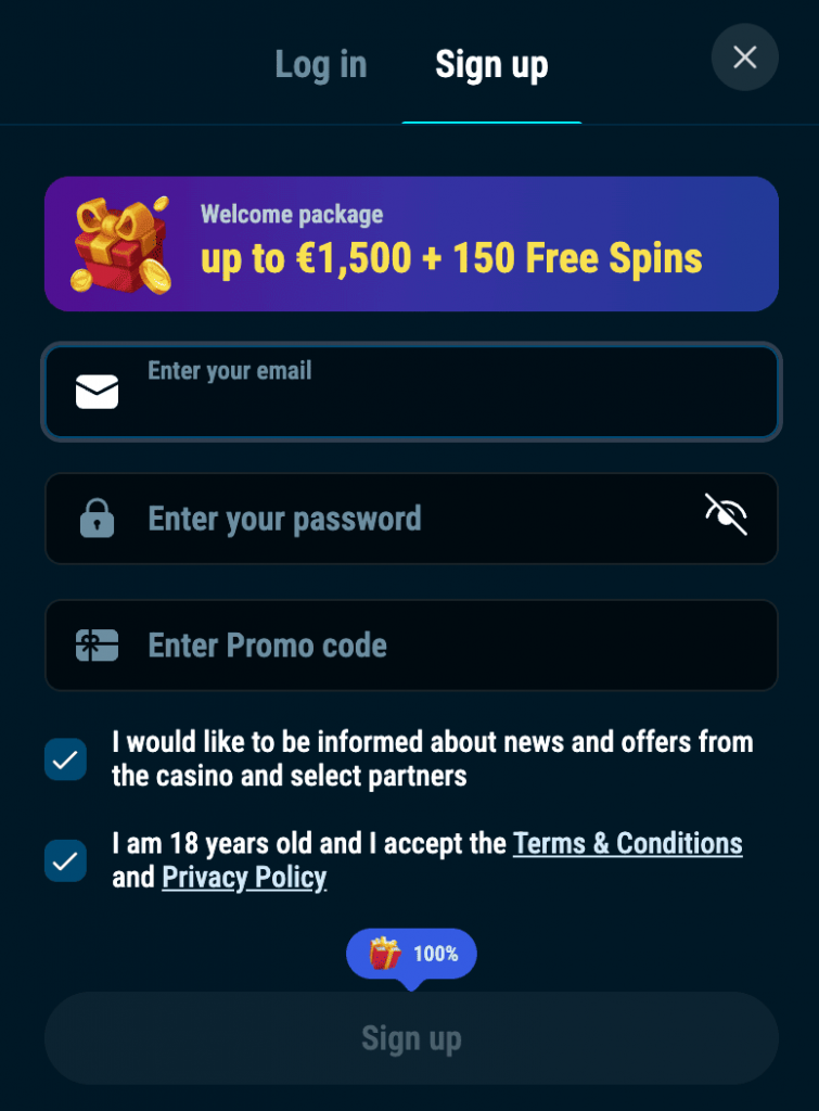 Aanmelden en Inloggen Crystal Roll Casino